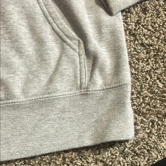 The North Face Gray Hoodie with Pink Logo - Picture 2 of 6
